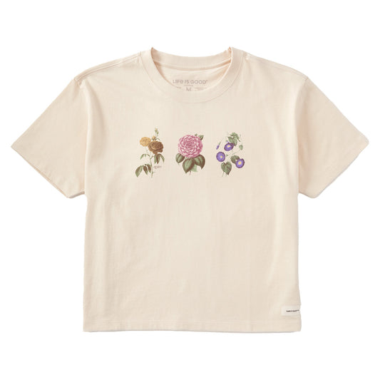 Women's Antique Botanicals Short Sleeve Crusher Boxy Tee