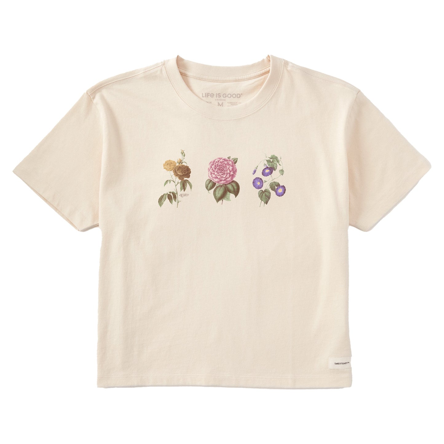 Women's Antique Botanicals Short Sleeve Crusher Boxy Tee