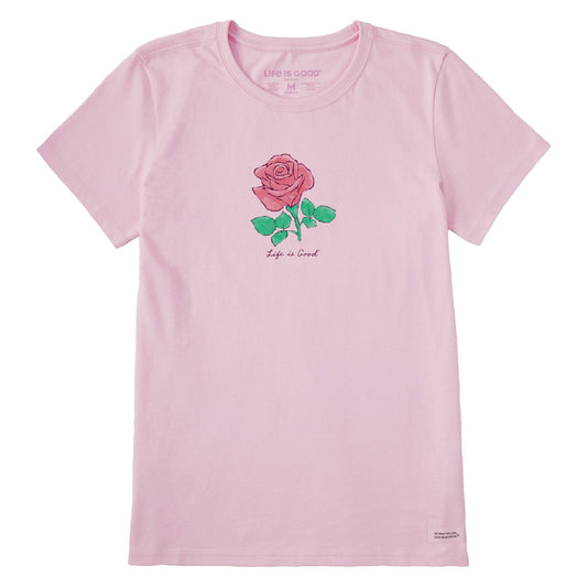 Women's Beautiful Rose Short Sleeve Tee