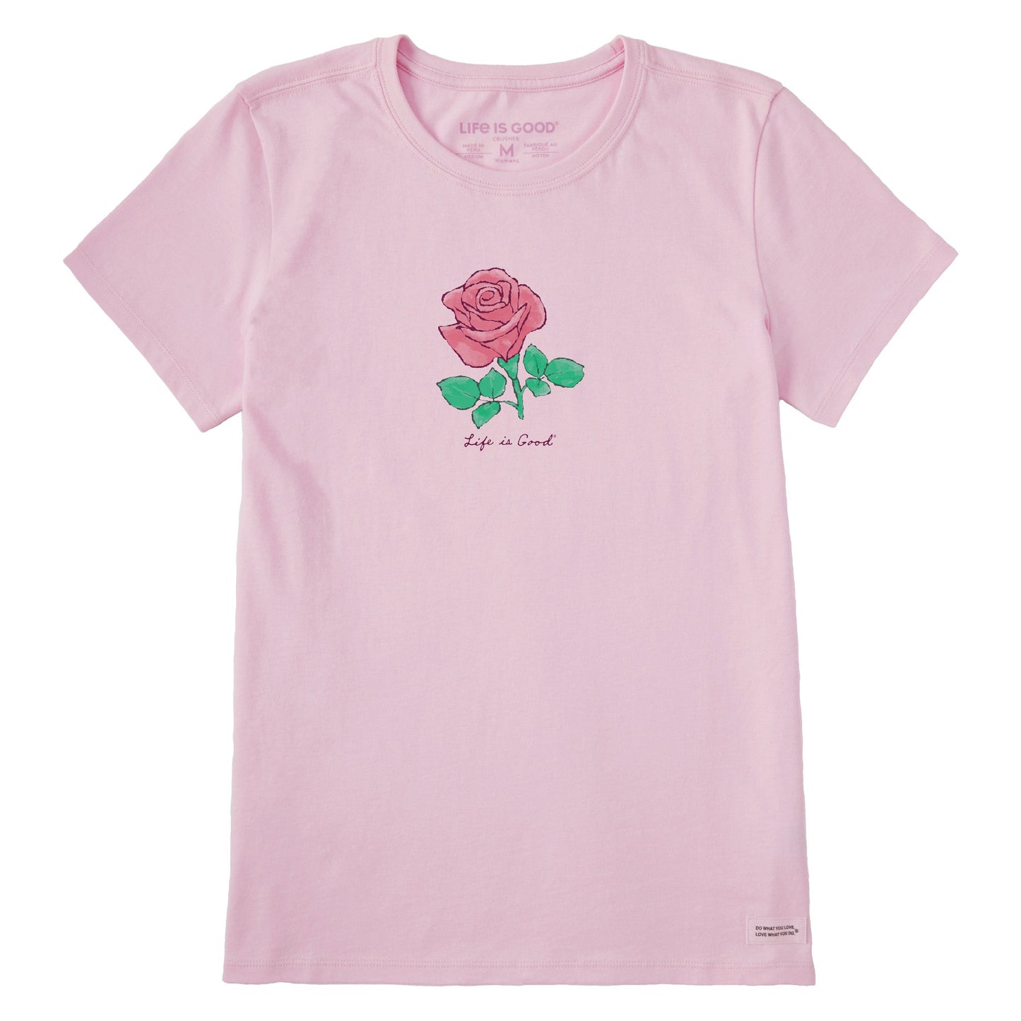 Women's Beautiful Rose Short Sleeve Tee