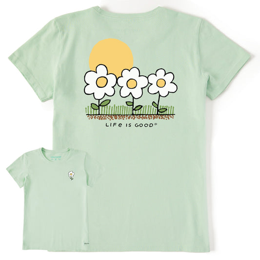 Women's 3 Little Flowers Short Sleeve Tee