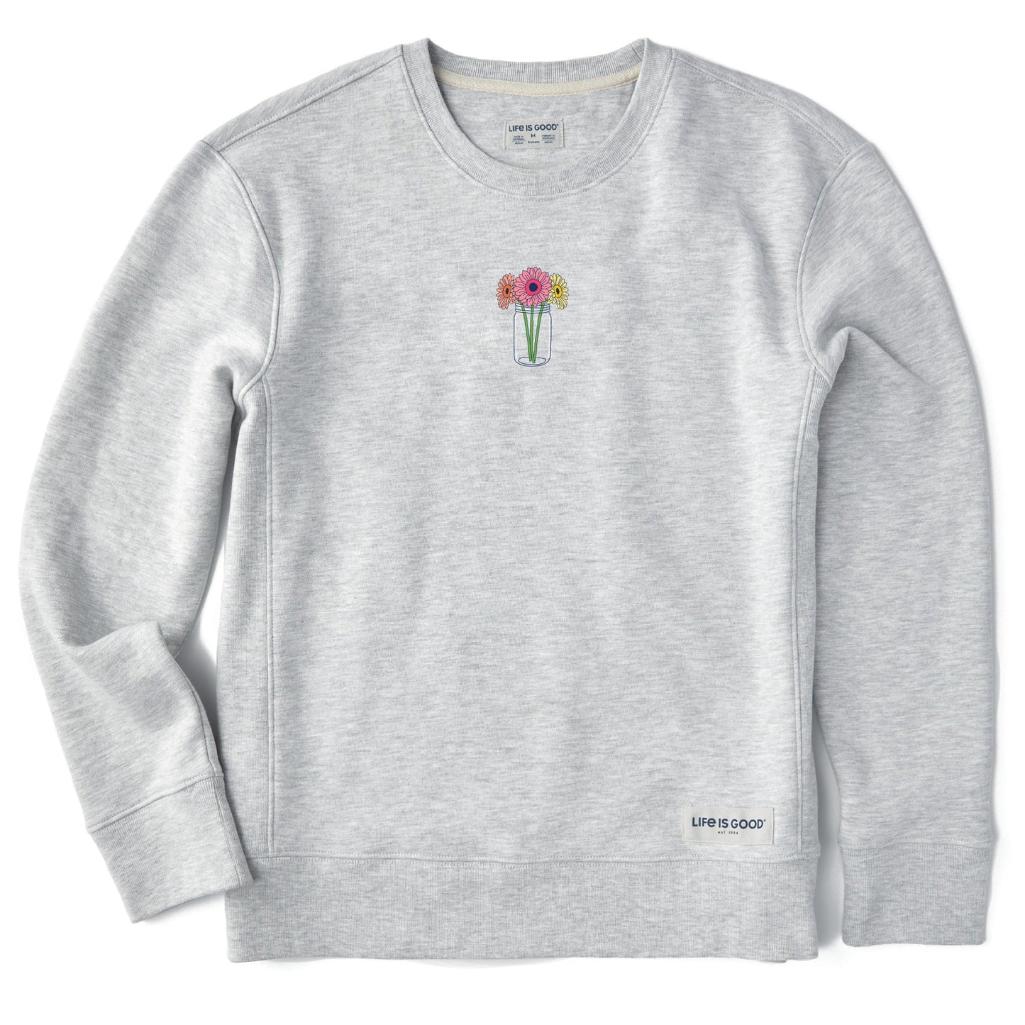 Women's Gerbera Flower Jar Simply True Fleece Crew