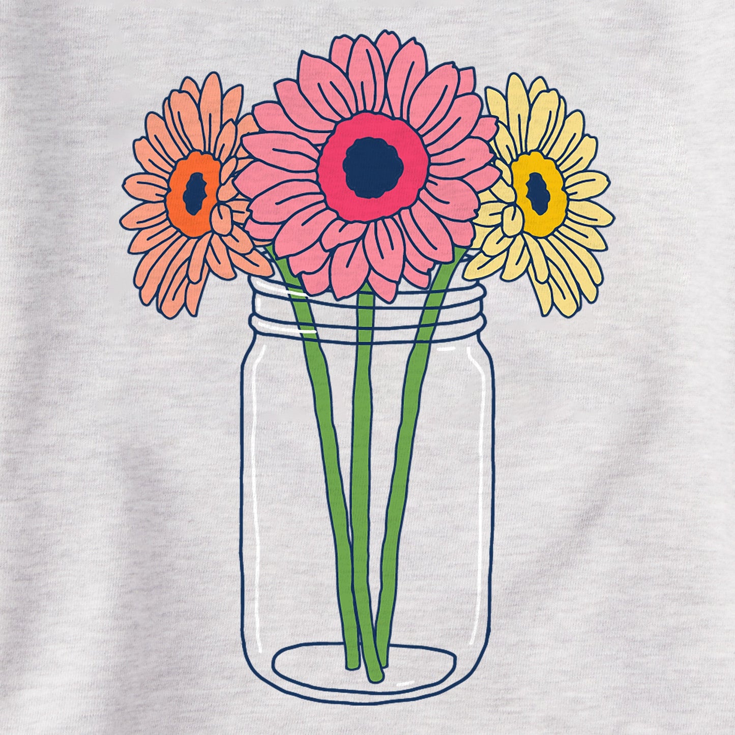 Women's Gerbera Flower Jar Simply True Fleece Crew