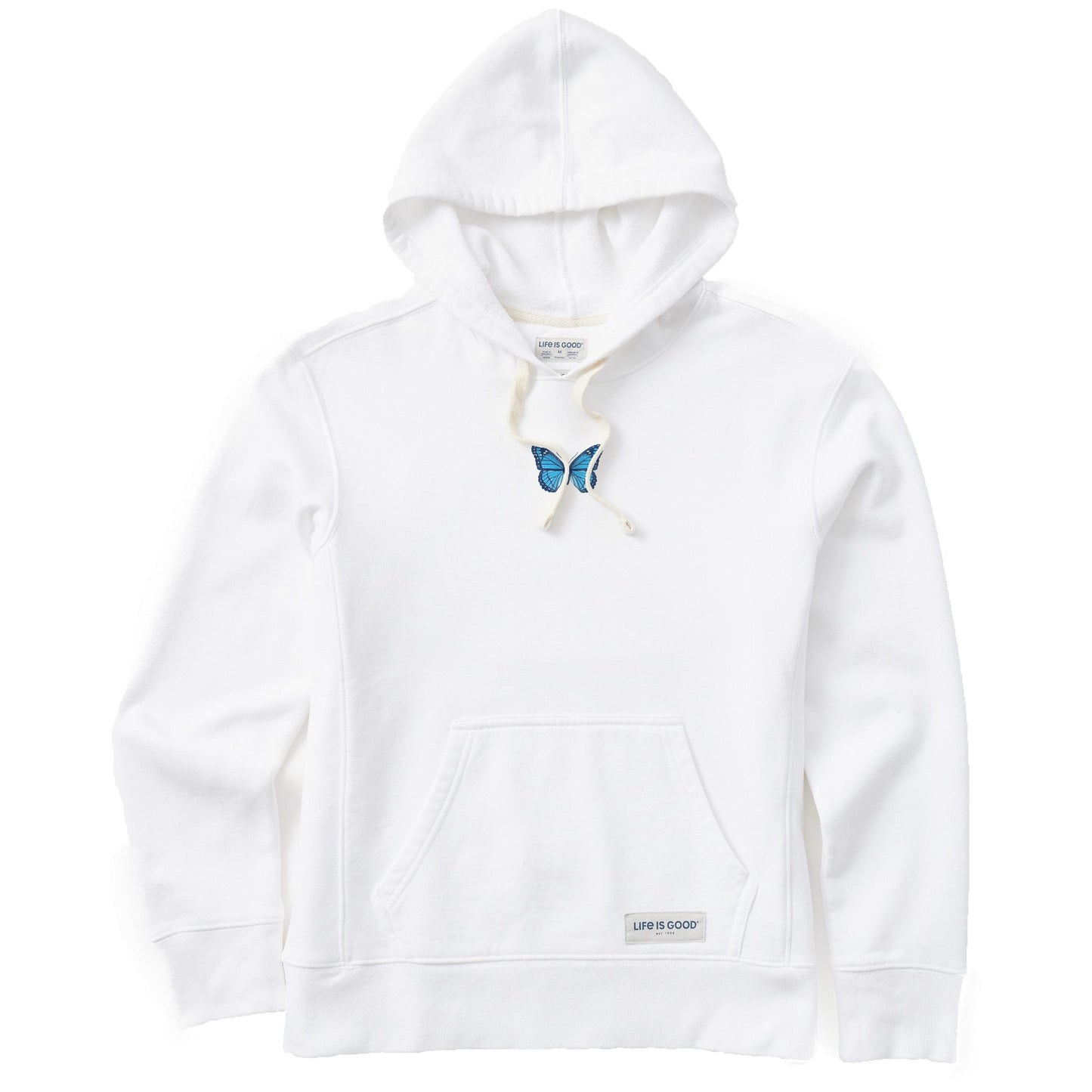 Women's Antique Floral Butterfly Simply True Fleece Hoodie