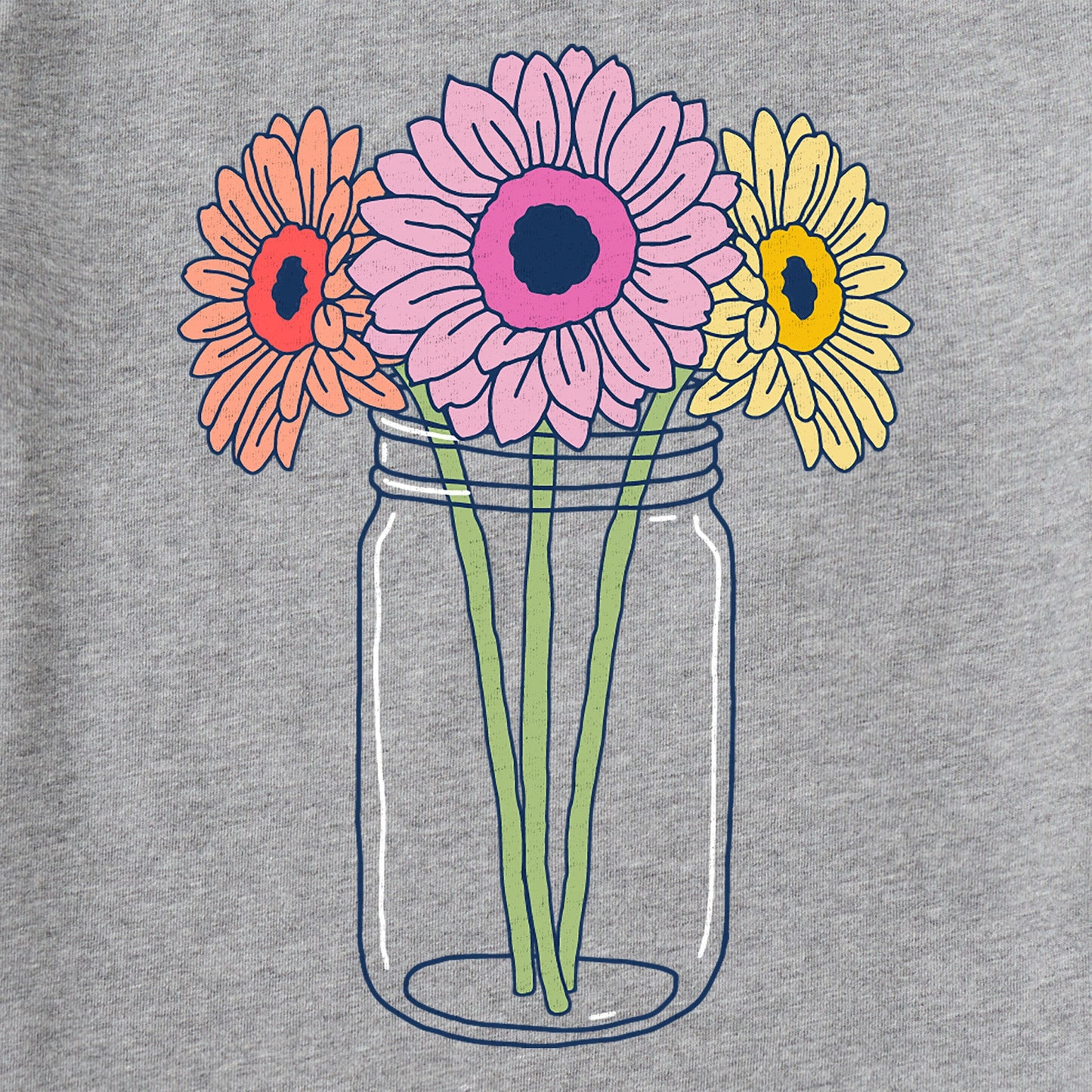 Women's Gerbera Flower Jar Short Sleeve Tee