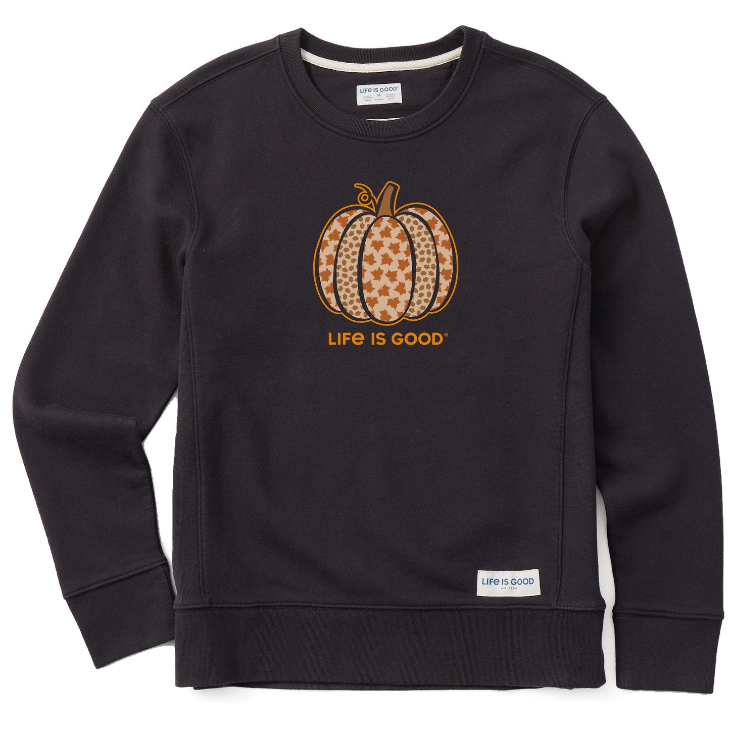 Women's Fall Pattern Pumpkin Simply True Fleece Crew