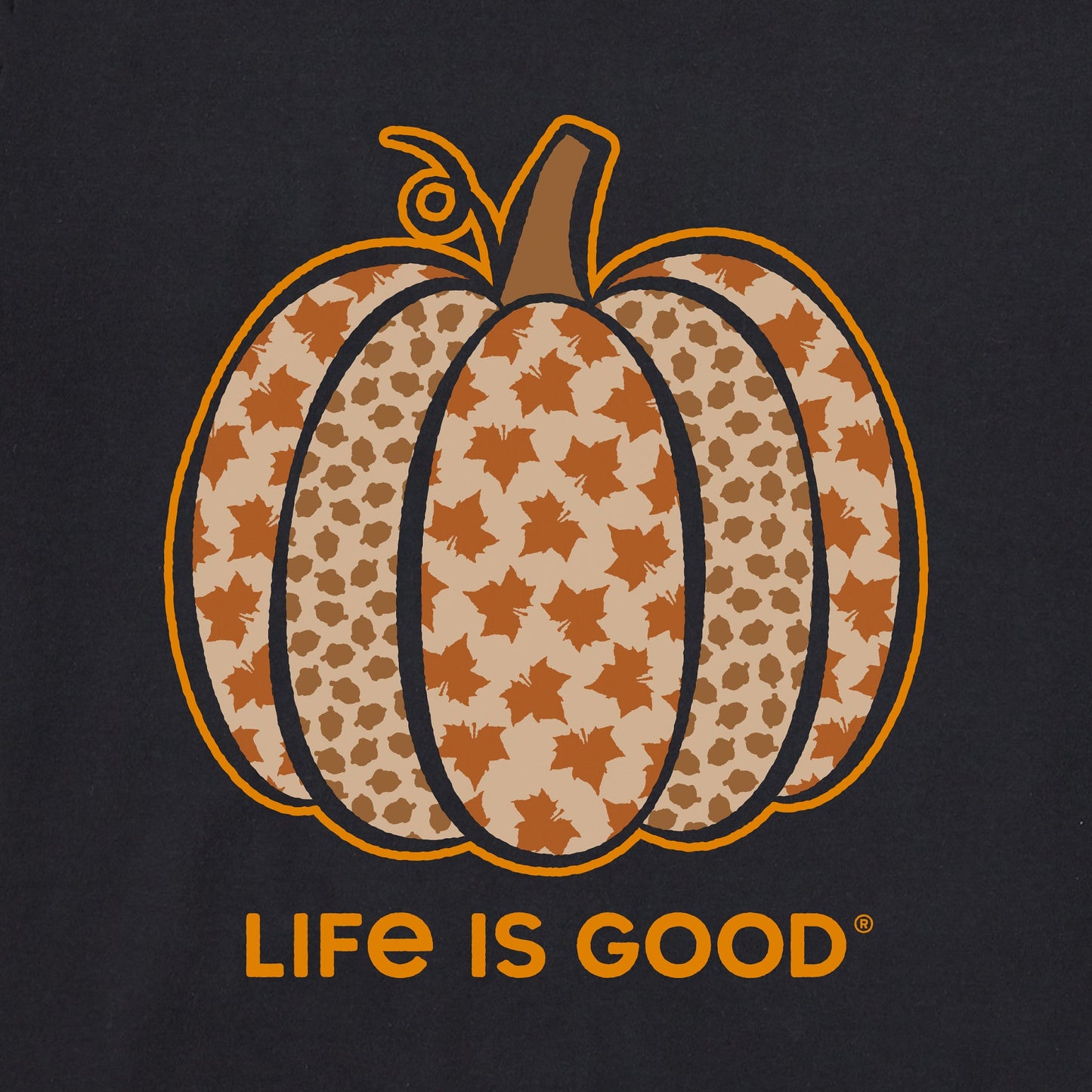 Women's Fall Pattern Pumpkin Simply True Fleece Crew