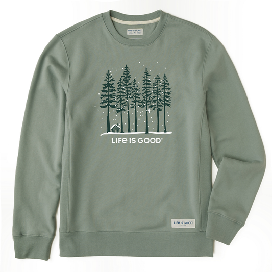 Men's Snowy Owl Tall Pines Simply True Fleece Crew