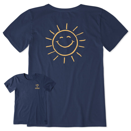 Women's Smile Sunshine Short Sleeve Crusher Tee