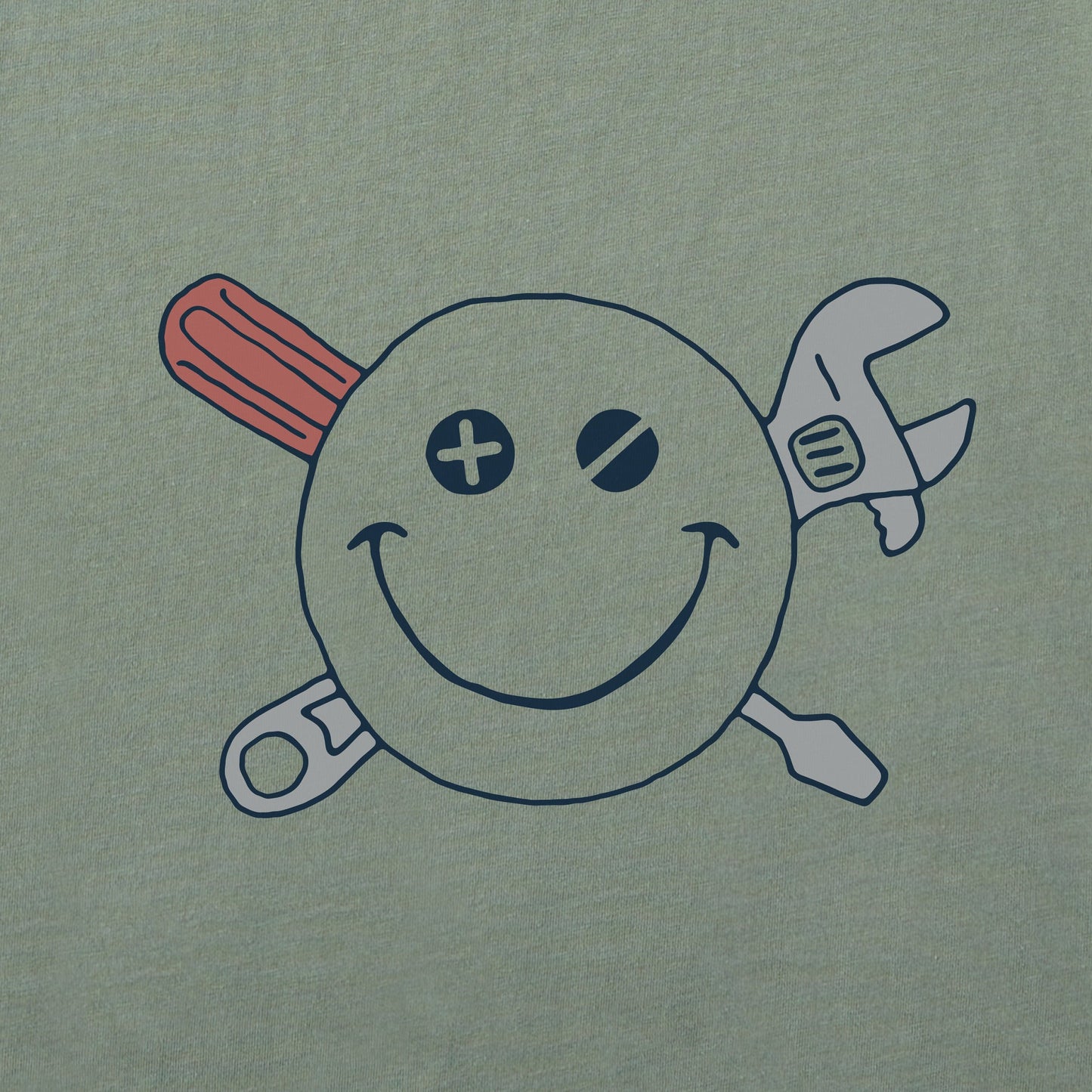 Men's Smile Handyman Short Sleeve Crusher Tee