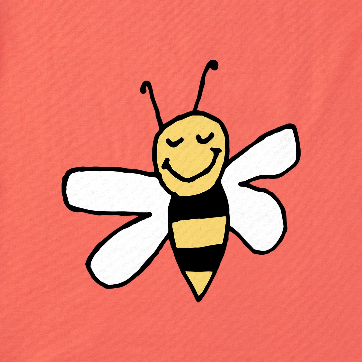 Women's Smile Bee Short Sleeve Crusher Vee