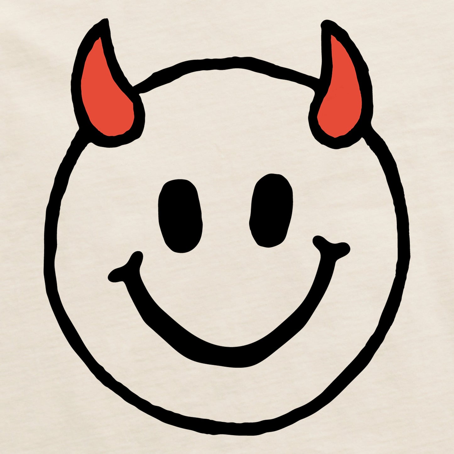 Women's Smile Devil Short Sleeve Crusher Boxy Tee