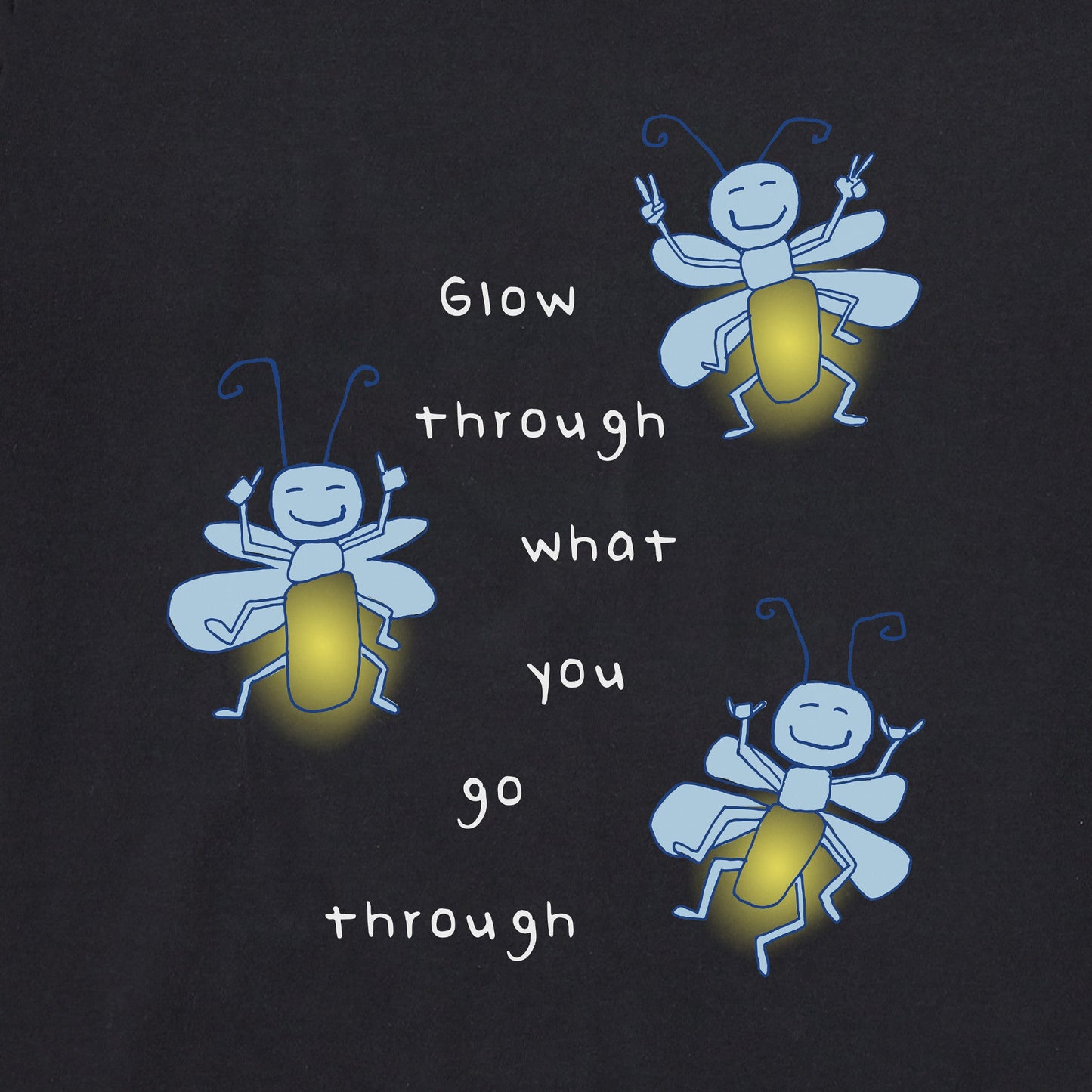 Women's Glow Through Fireflies Long Sleeve Crusher Tee