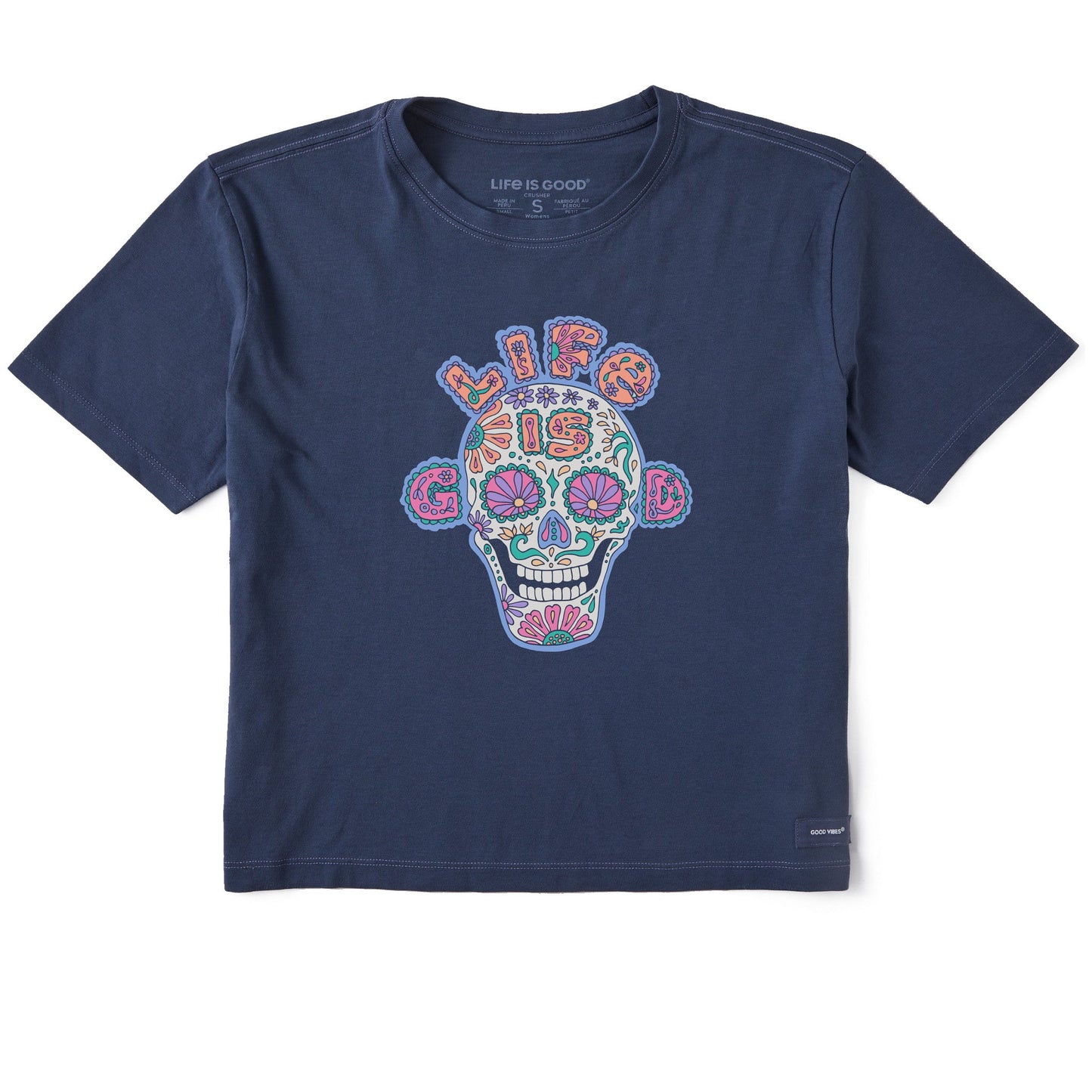Women's Skull Short Sleeve Crusher Boxy Tee