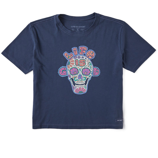 Women's Skull Short Sleeve Crusher Boxy Tee