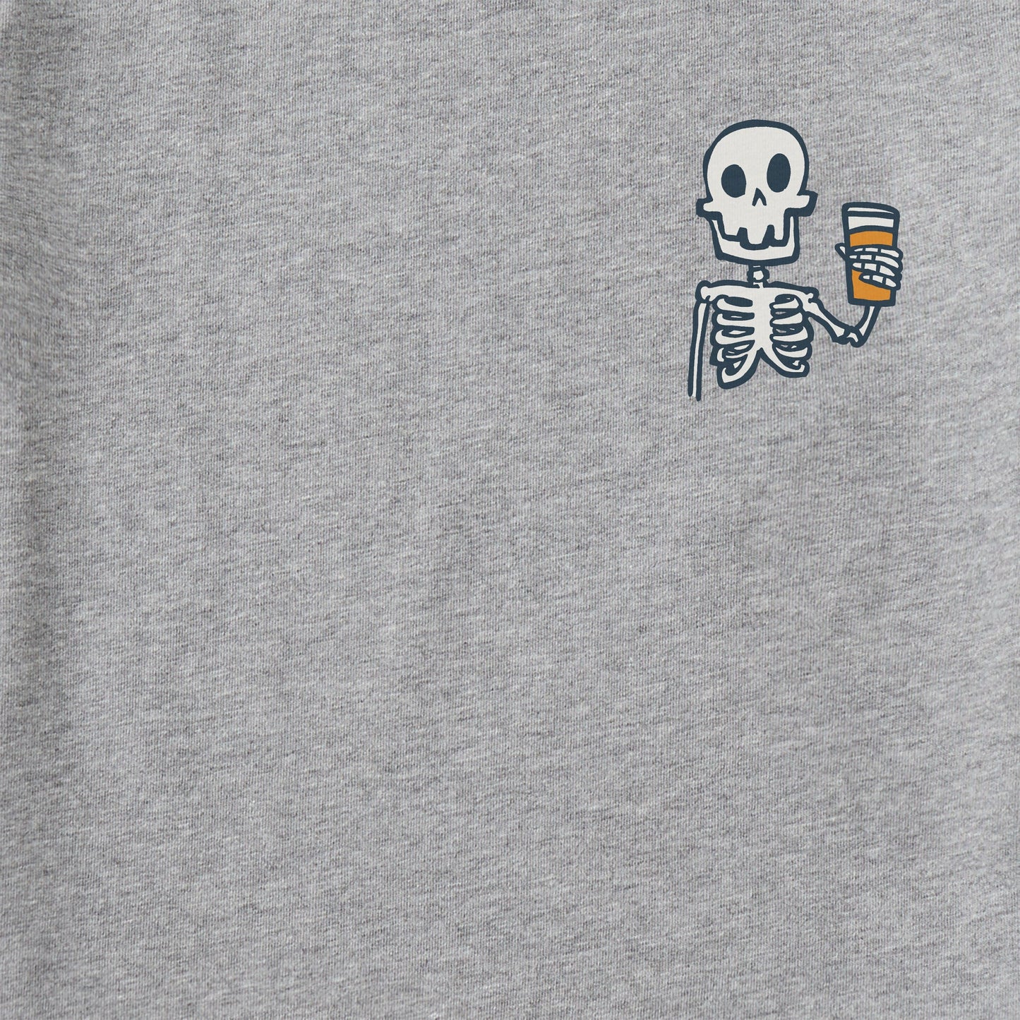 Men's Skeleton w Beer Short Sleeve Crusher Tee