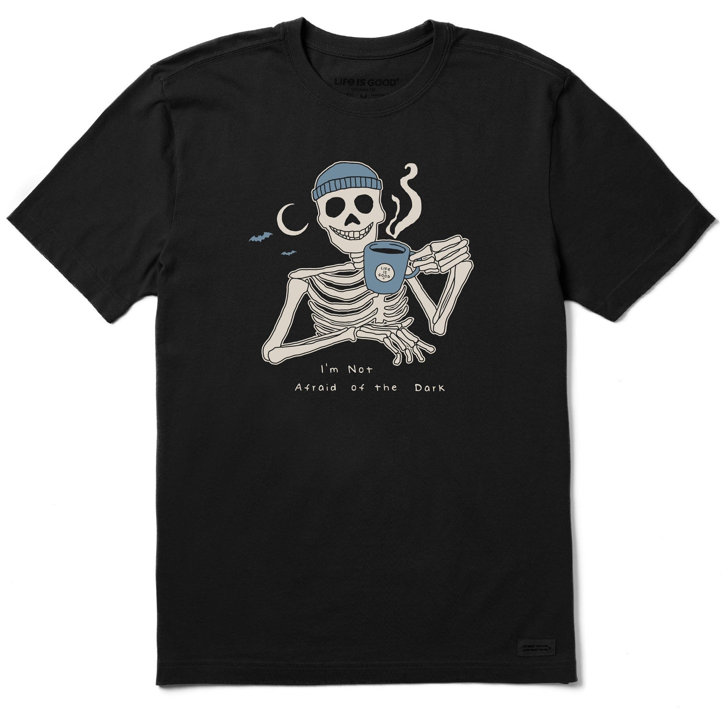 Men's Not Afraid Skeleton Short Sleeve Crusher Tee