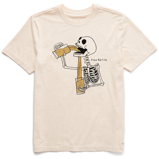 Men's Free Refills Skeleton Short Sleeve Crusher Tee