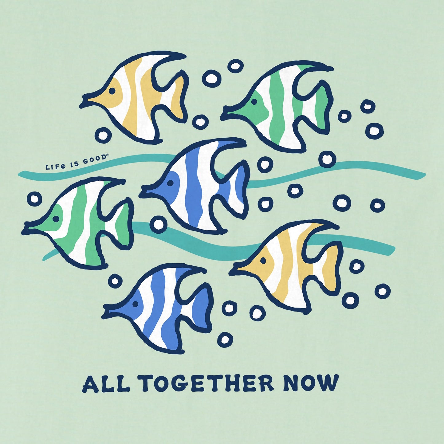 Kids All Together Now Fish Short Sleeve Crusher Tee