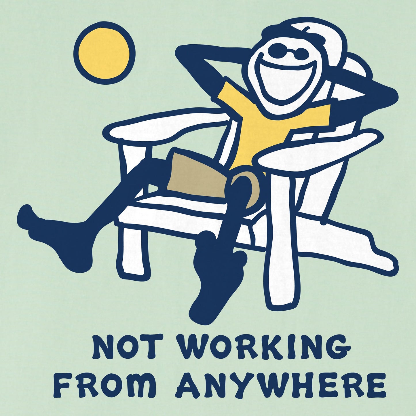 Men's Jake Not Working Adirondack Short Sleeve Crusher Tee