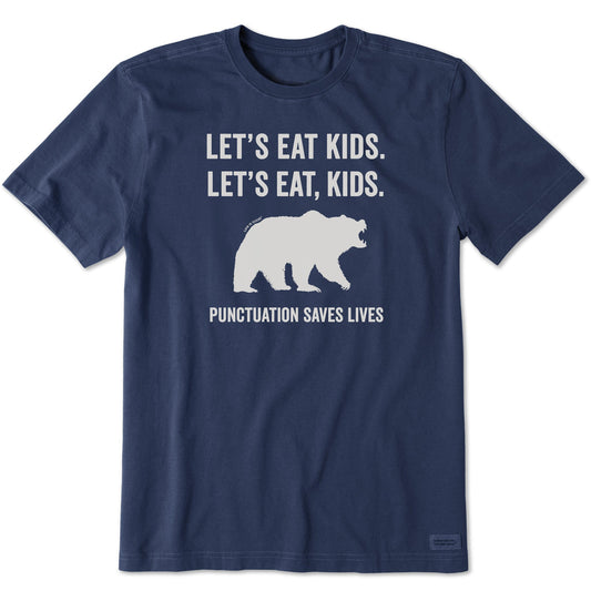 Men's Let's Eat, Kids Short Sleeve Crusher Tee