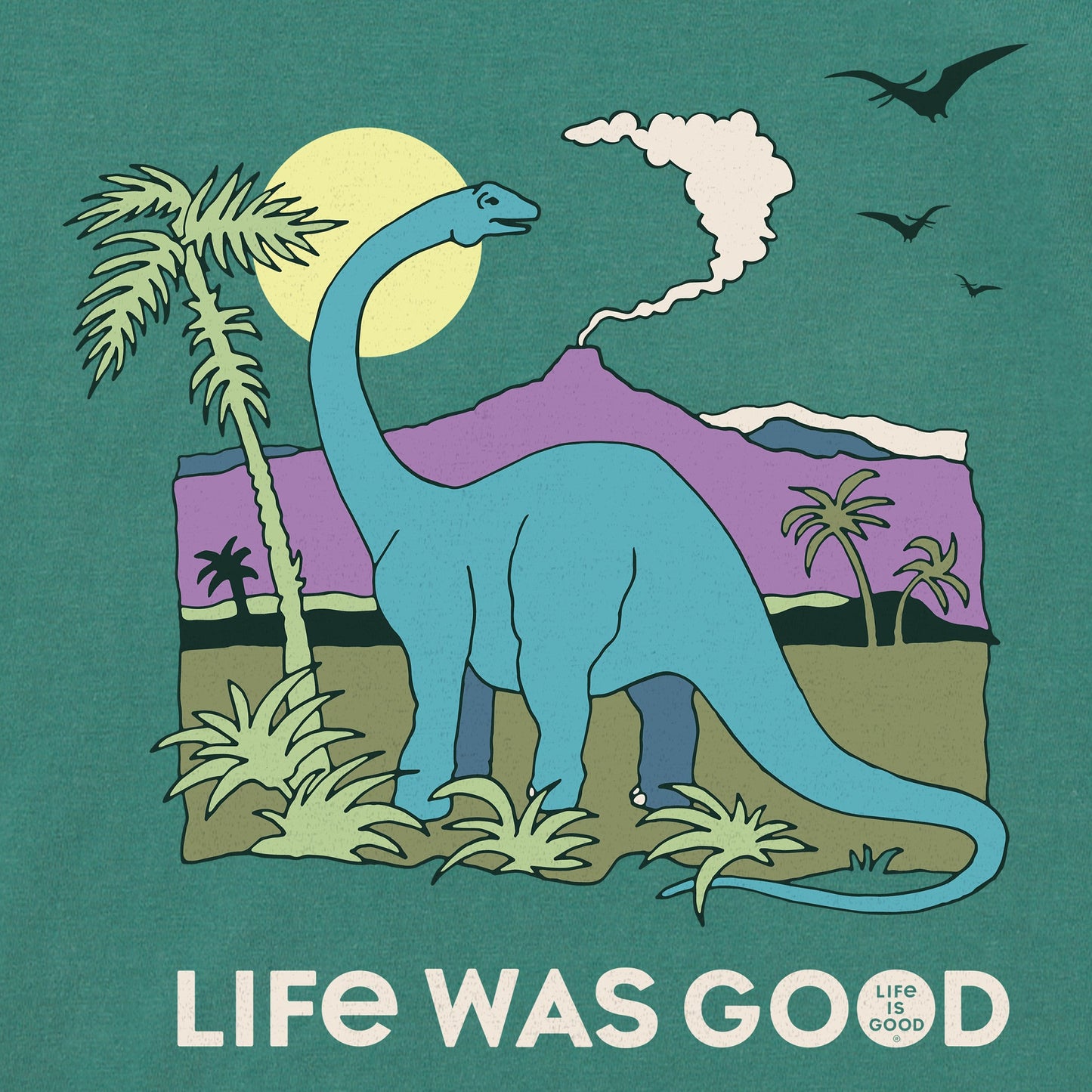 Women's Dinosaur Life was Good Short Sleeve Crusher Boxy Tee