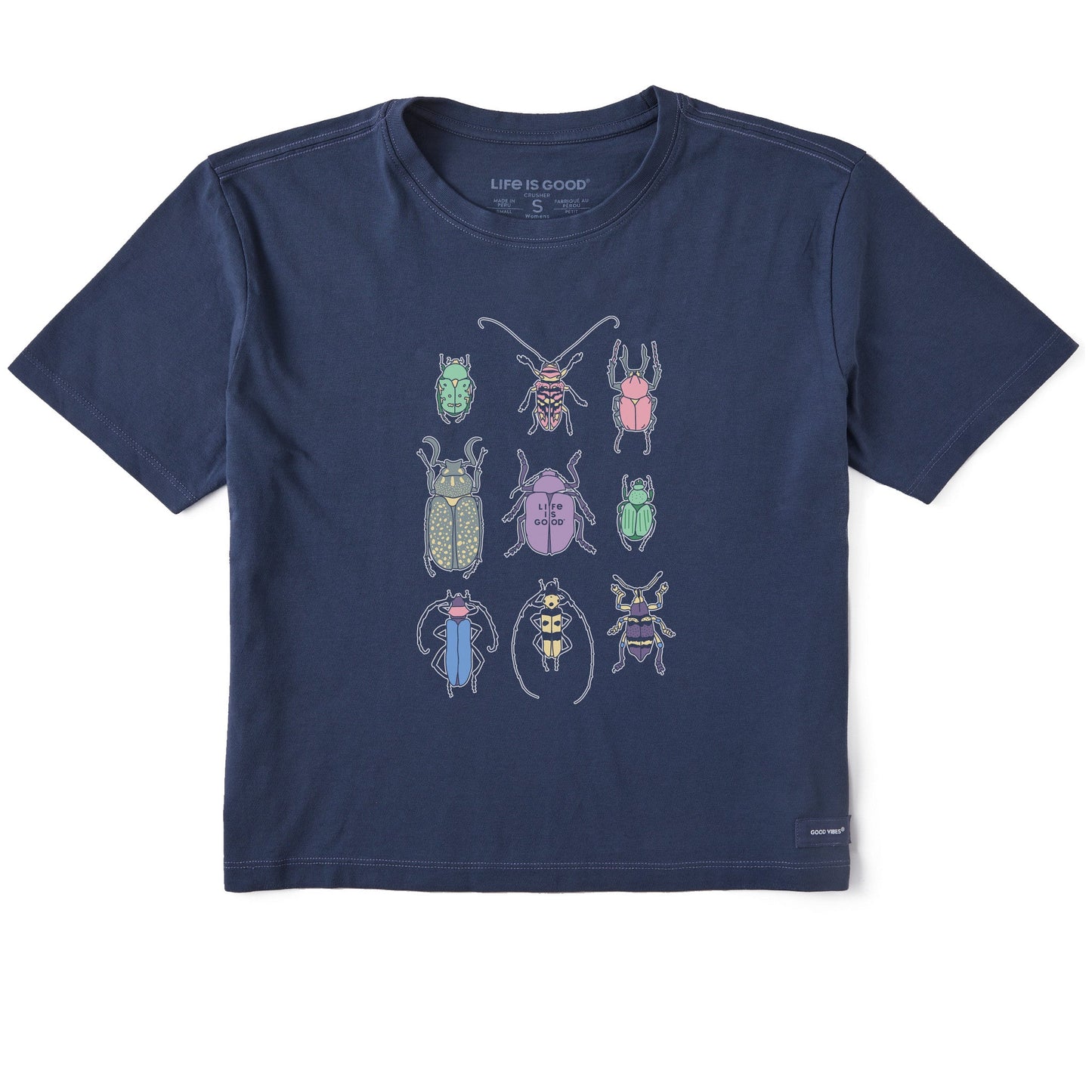 Women's Cool Bug Grid Short Sleeve Crusher Boxy Tee