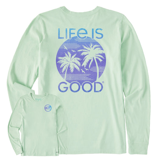 Women's Retro Palms Long Sleeve Tee