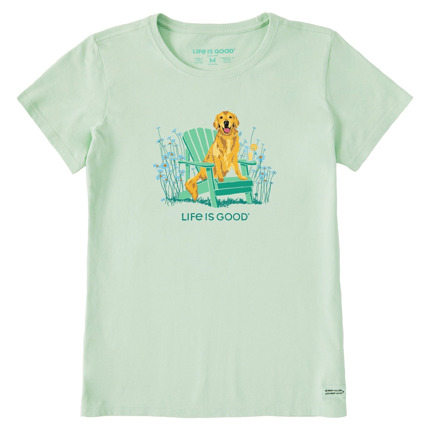 Women's Realisn't Golden Retriever Adirondack Short Sleeve Tee