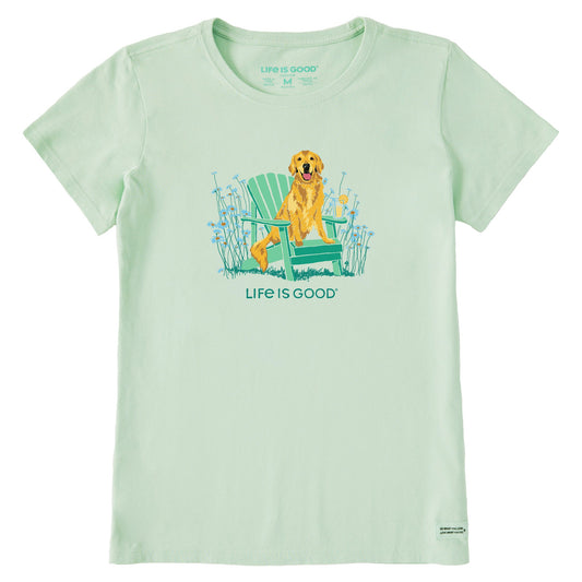 Women's Realisn't Golden Retriever Adirondack Short Sleeve Tee