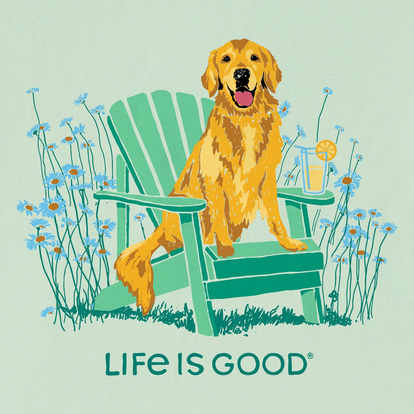 Women's Realisn't Golden Retriever Adirondack Short Sleeve Tee