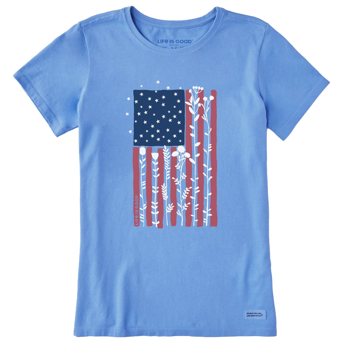 Women's Flower Tall Flag Short Sleeve Tee