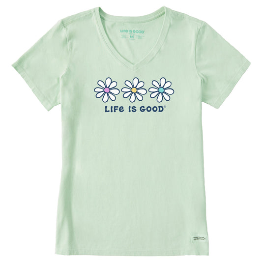 Women's 3 Daisies Short Sleeve Vee