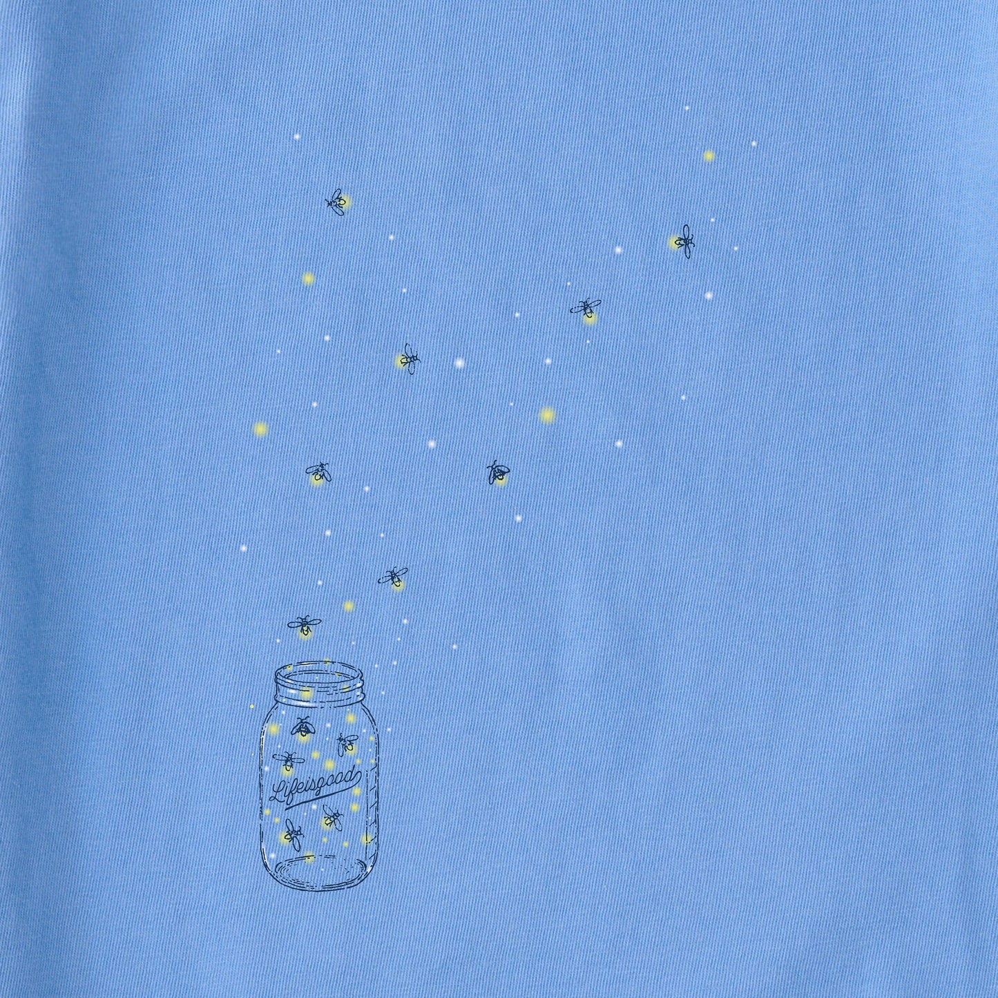 Women's Floating Fireflies Jar Short Sleeve Crusher Vee