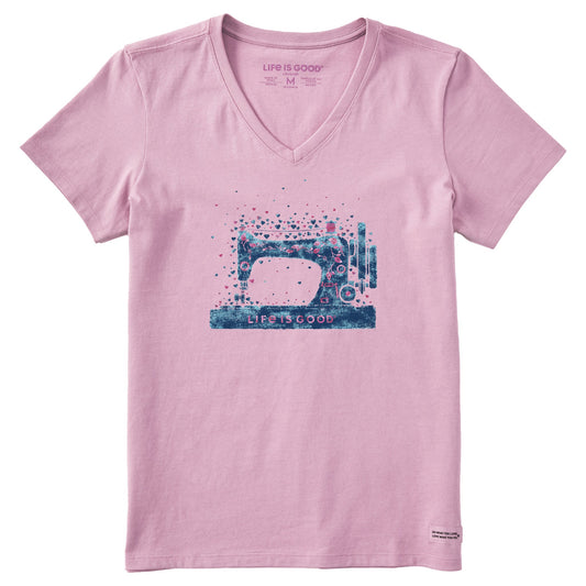 Women's Sew Much Love Short Sleeve Vee
