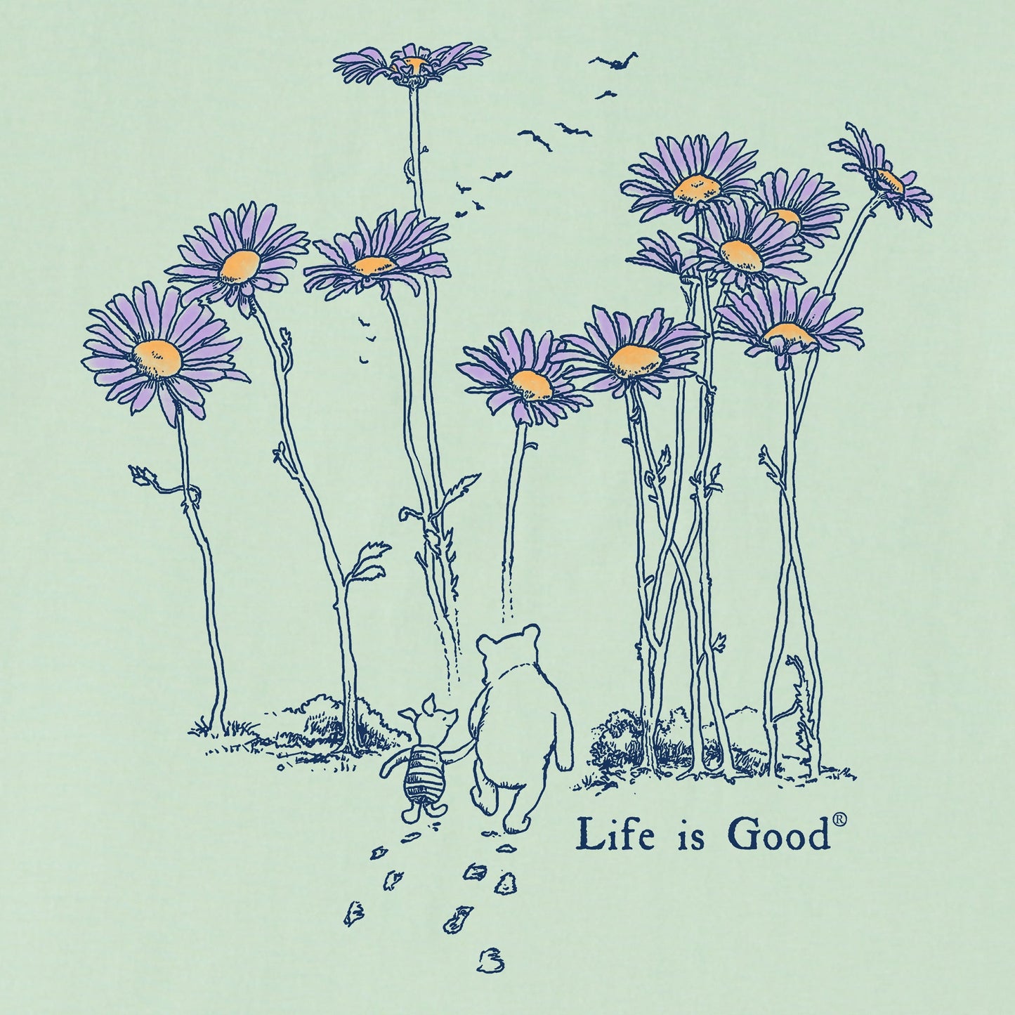 Women's Winnie & P Daisy Stroll Short Sleeve Crusher Vee