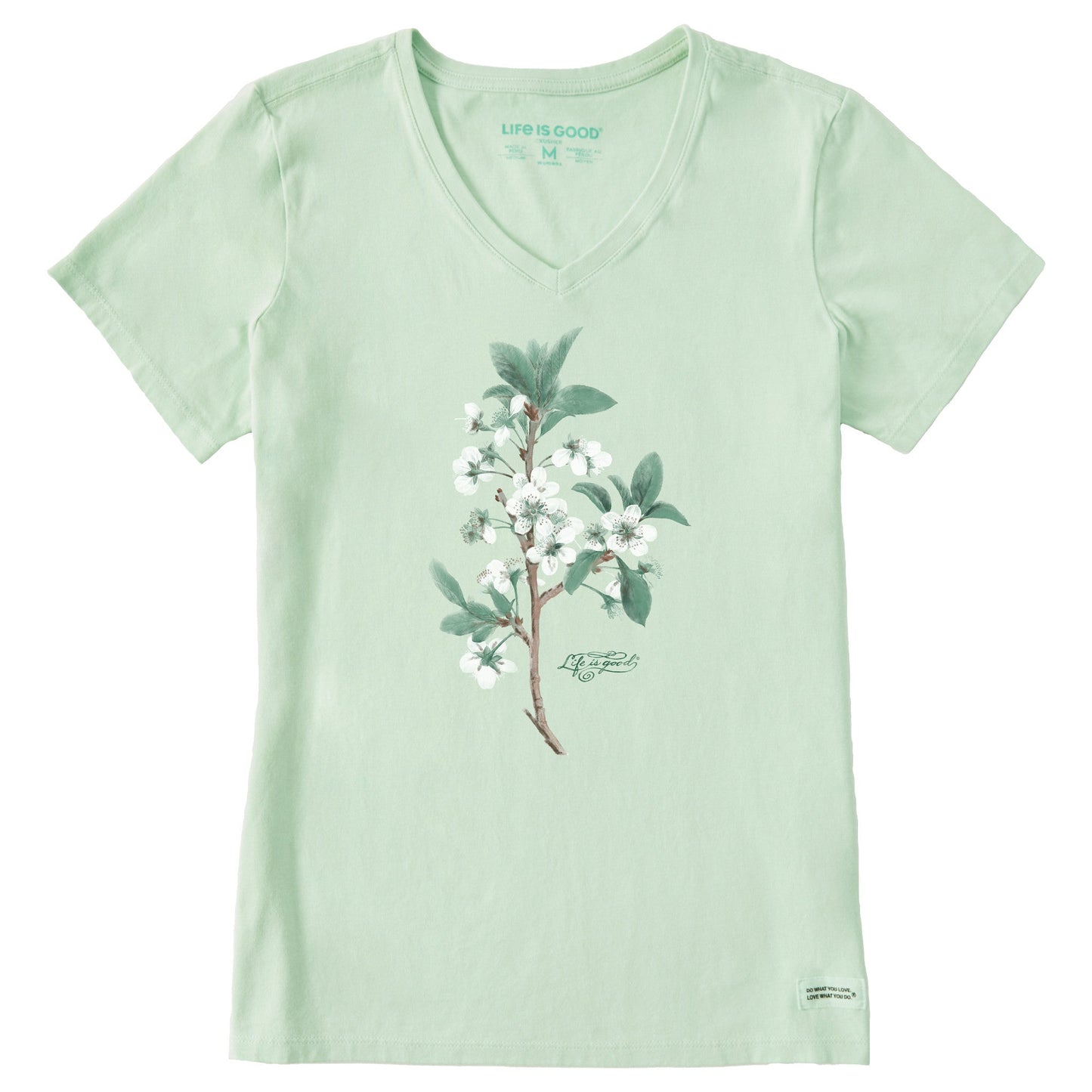 Women's Antique Plum Blossom Painting Short Sleeve Crusher Vee