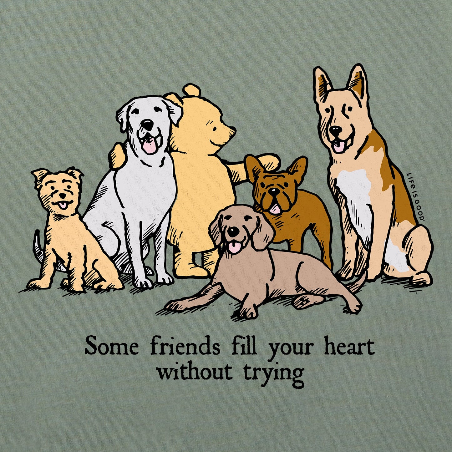 Women's Winnie Friends Fill Your Heart Short Sleeve Crusher Vee