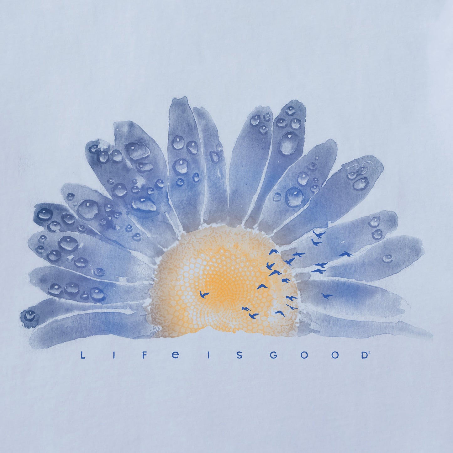 Women's Watercolor Daisy Short Sleeve Crusher Vee