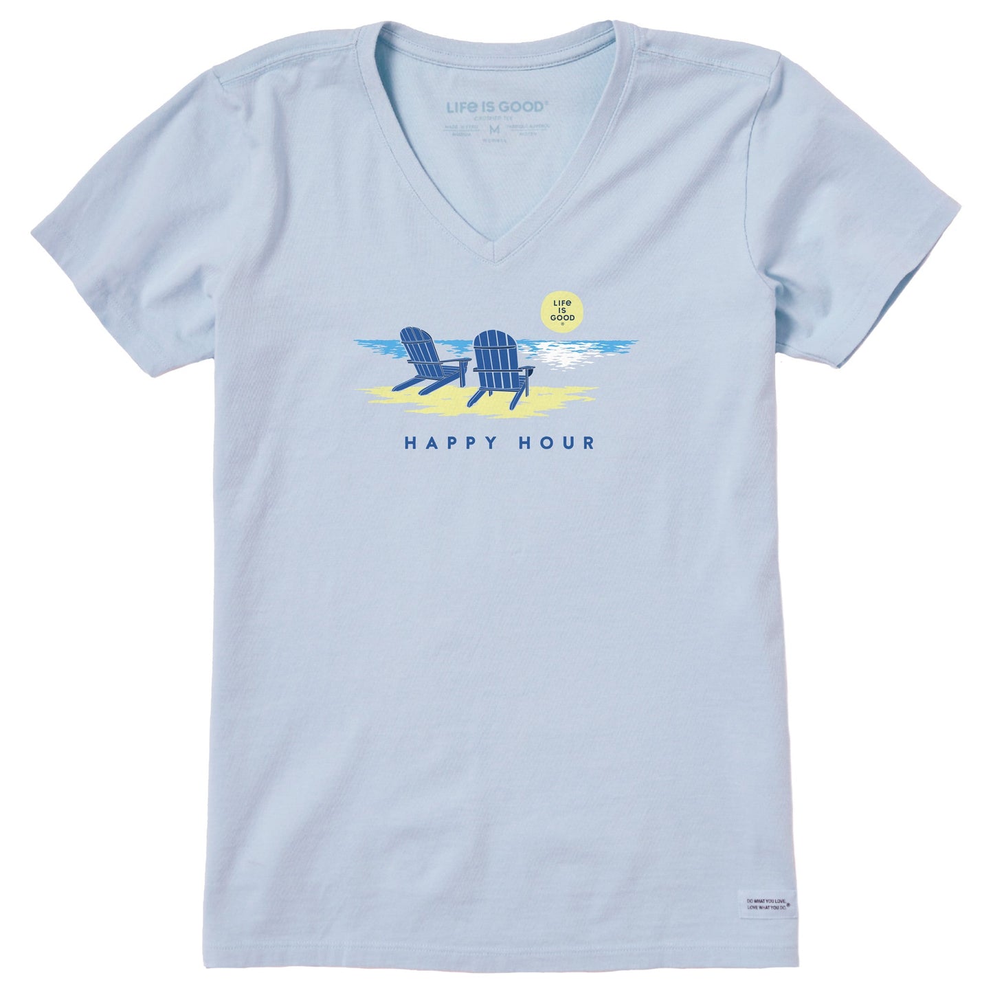 Women's Golden Happy Hour Short Sleeve Crusher Vee