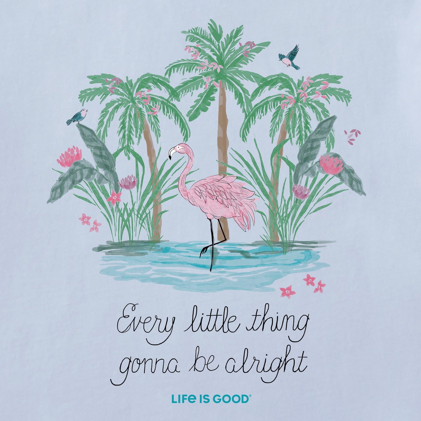 Women's Every Little Thing Flamingo Short Sleeve Vee