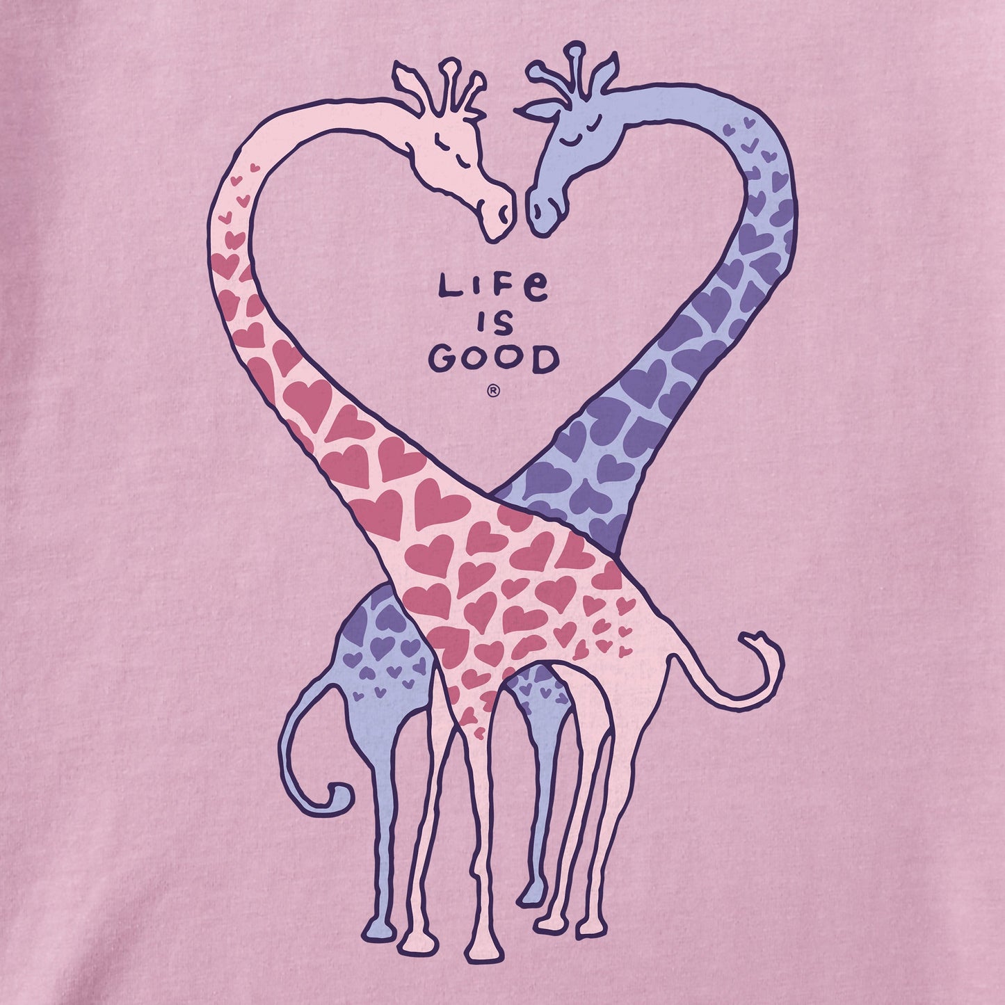 Women's Giraffe Heart Short Sleeve Tee