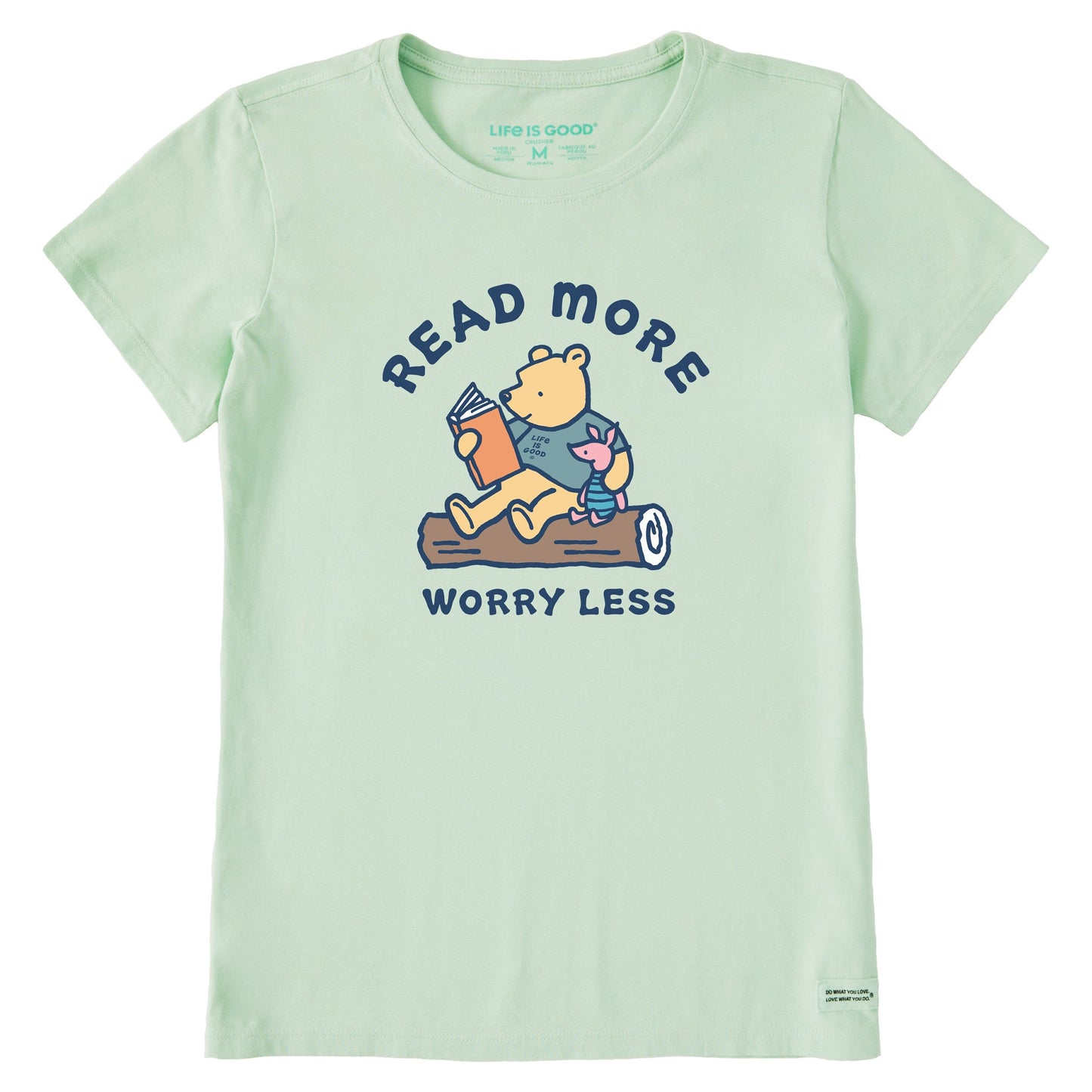 Women's Winnie Read More Worry Less Short Sleeve Crusher Tee