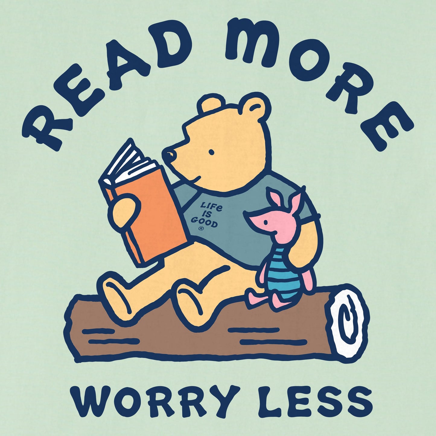 Women's Winnie Read More Worry Less Short Sleeve Crusher Tee
