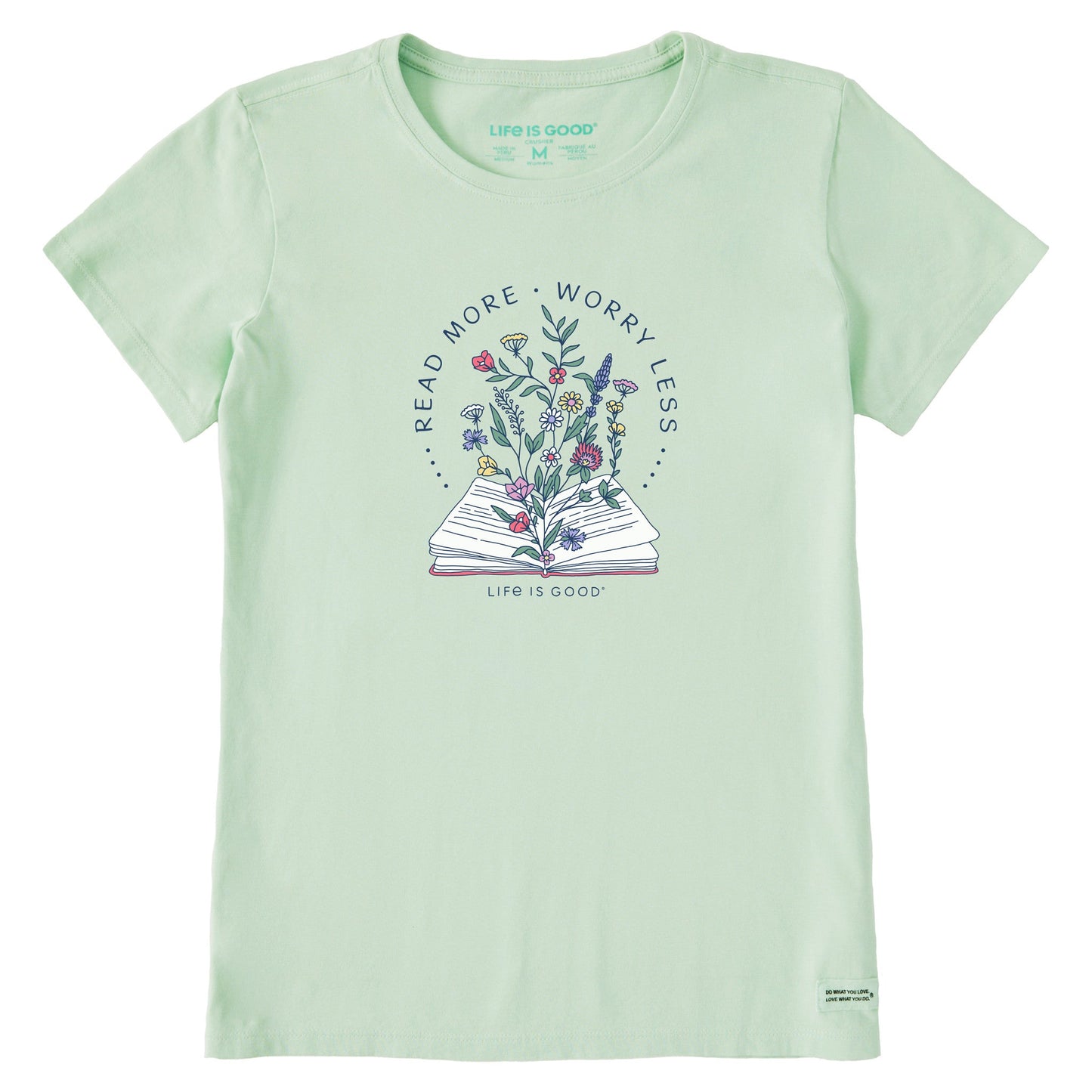 Women's Read More Flower Book Short Sleeve Tee