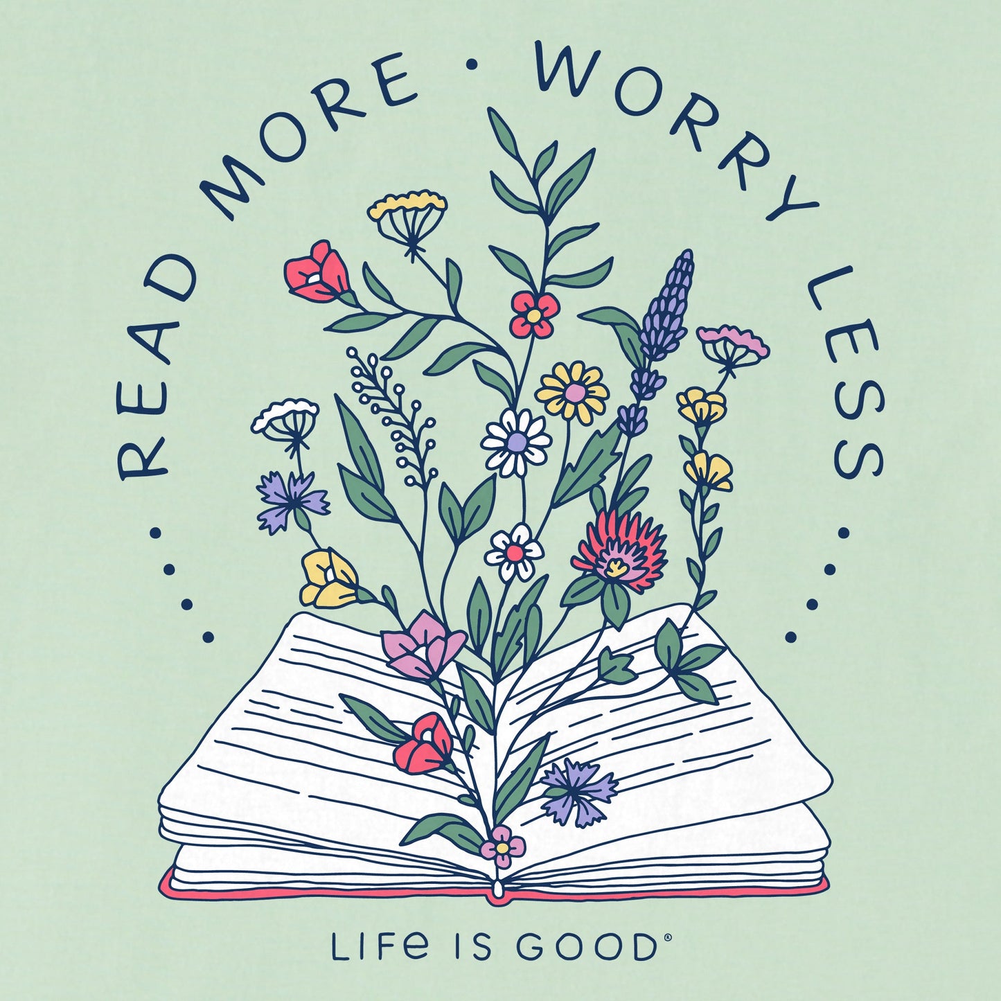 Women's Read More Flower Book Short Sleeve Tee