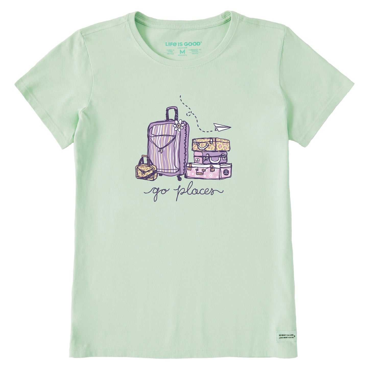 Women's Go Places Luggages Short Sleeve Crusher Tee