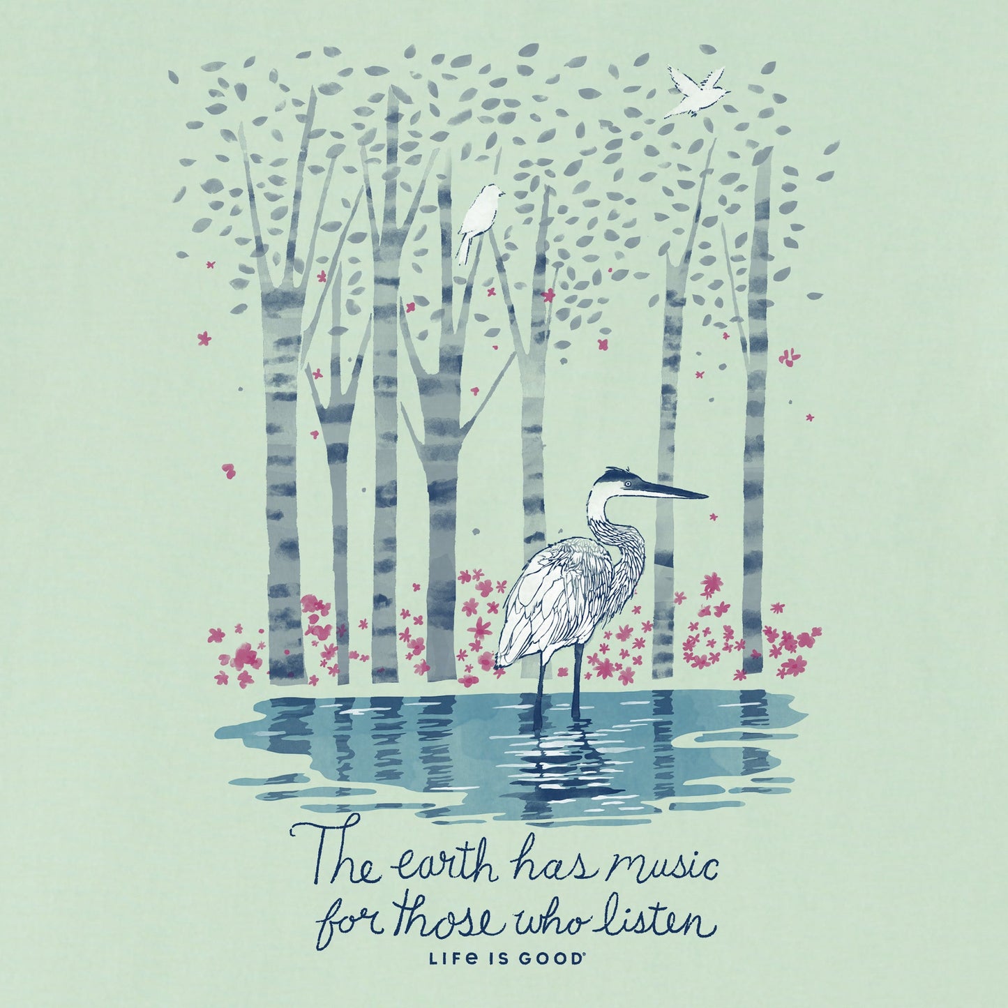 Women's Earth Has Music Heron Short Sleeve Tee