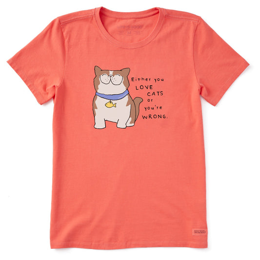 Women's Exotic Love Cats Short Sleeve Tee