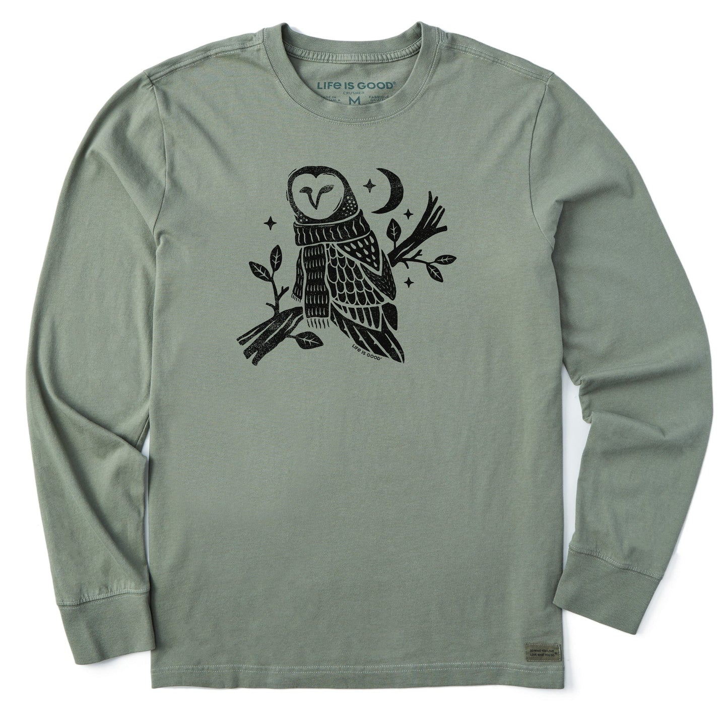 Men's Warmly Dressed Owl Long Sleeve Crusher Tee